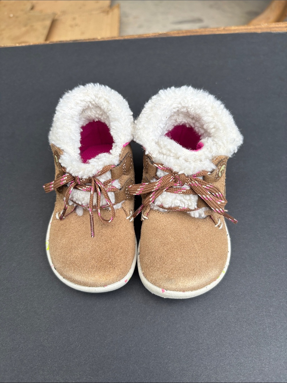 Merrell Kids Bare Steps Cocoa Boots Chestnut Pink size 4m